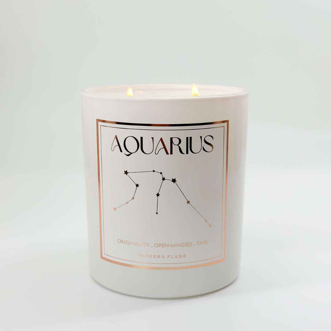 ♒ Aquarius Zodiac Candle